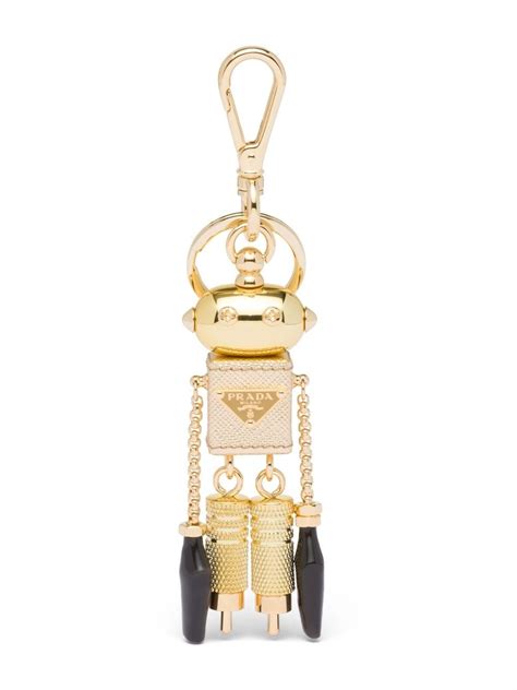 prada robot keyring|Prada saffiano robot keychain.